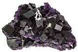 Dark Purple Cubic Fluorite Crystal Plate - China #112616-1